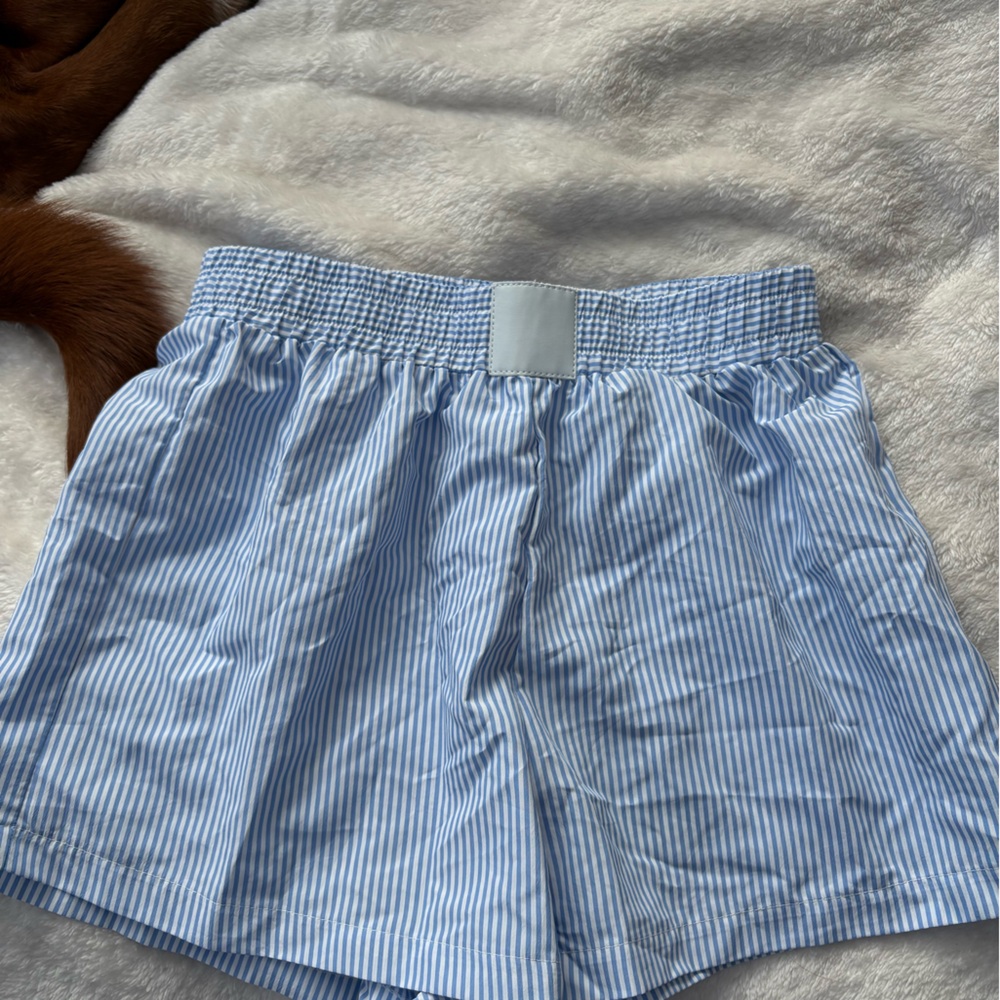 SHEIN Light Blue Striped Top